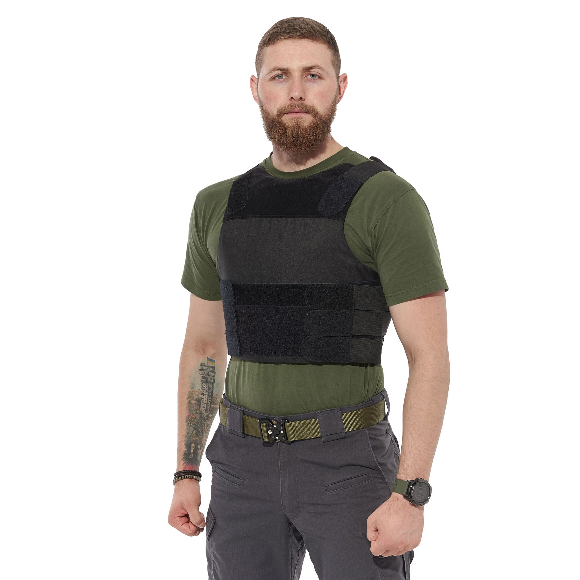 Concealable Body Armor Vest Slick, black