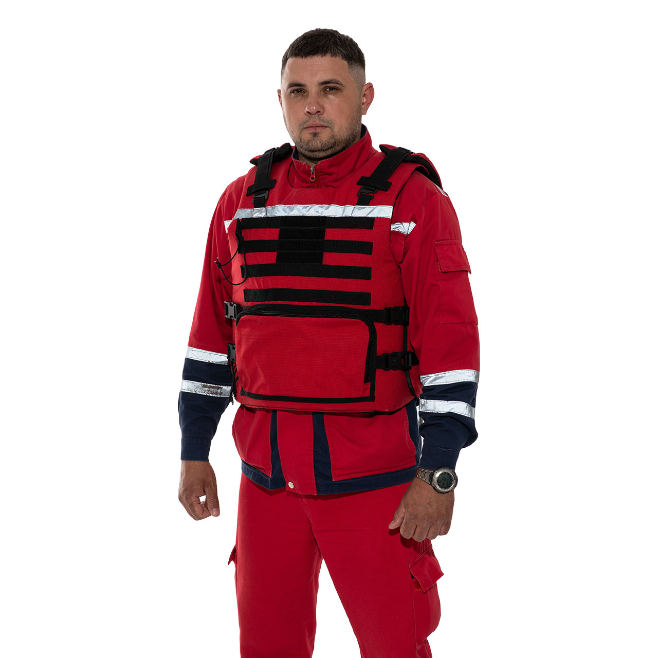 Body Armor Vest for Medics City Protection Vest, Red