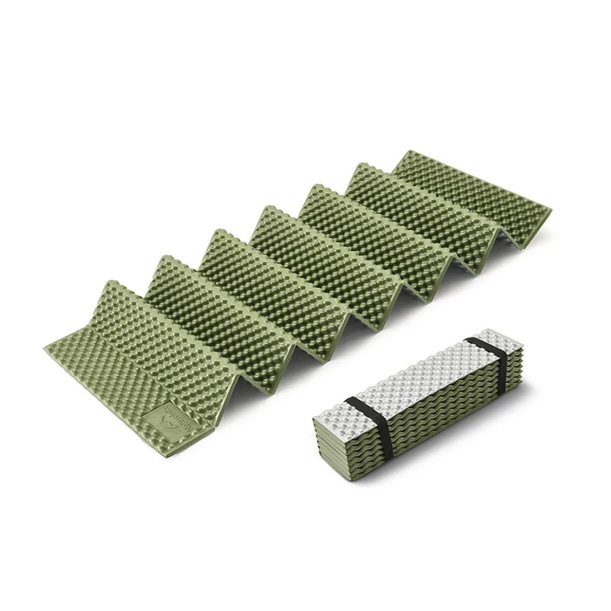 Килимок складний IXPE Naturehike з алюмінієвою плівкою, олива